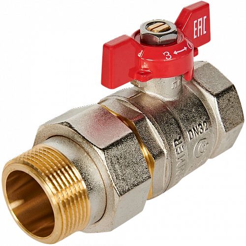 Кран шаровой с американкой, ВР/НР, ручка бабочка 11/4&amp;quot; ROMMER