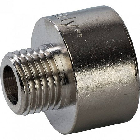 Муфта переходная резьбовая латунная STOUT никель 1/2&quot;X1/4&quot; ВН