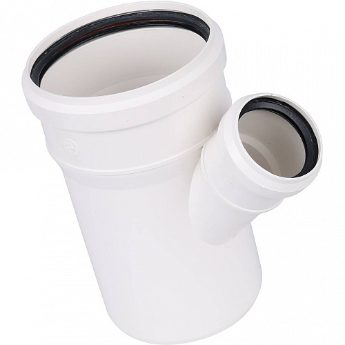 ПВХ Тройник переходной канализационный SINIKON КОМФОРТ ПЛЮС белый Ø110х50х45°