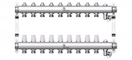 Коллекторная группа WESTER W903.9 нержавейка 1&quot;x3/4&quot; EK -9 выходов, без расходомеров