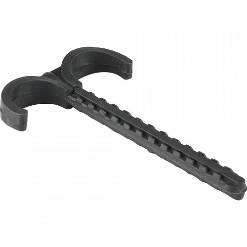 Дюбель-крюк двойной Т-образный для труб STOUT пластик Ø32х80мм, черный