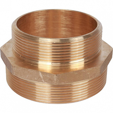 Ниппель переходной резьбовой латунный STOUT без покрытия 3&quot;x21/2&quot; Н