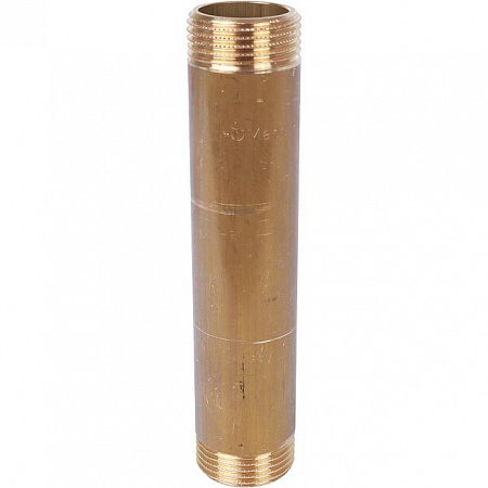 Бочонок резьбовой латунный STOUT без покрытия 11/4&quot;x200мм