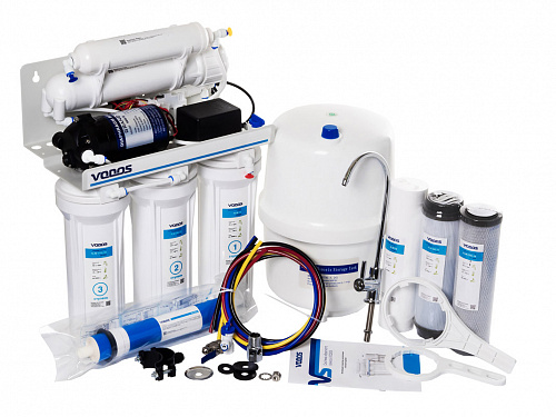 Фильтр под мойку VODOS RO 50-А1 5 ступеней с насосом