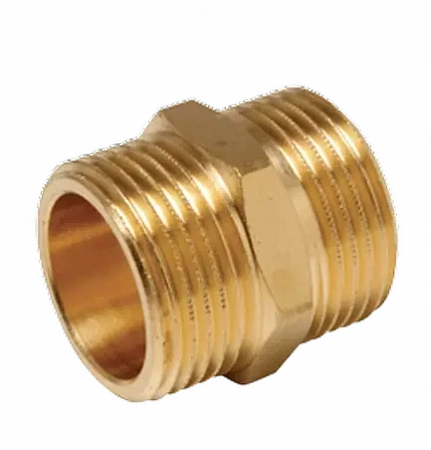 Ниппель латунный UNIPUMP 1&quot; нр х 1&quot; нр