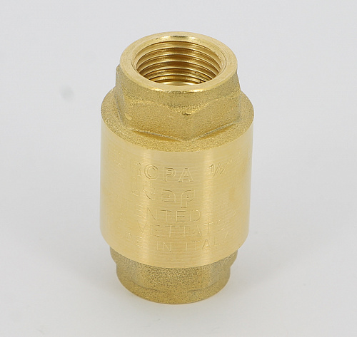 Обратный клапан пружинный, латунный ITAP EUROPA (c металлическим седлом) ART 100 1/2&amp;quot; (32689)