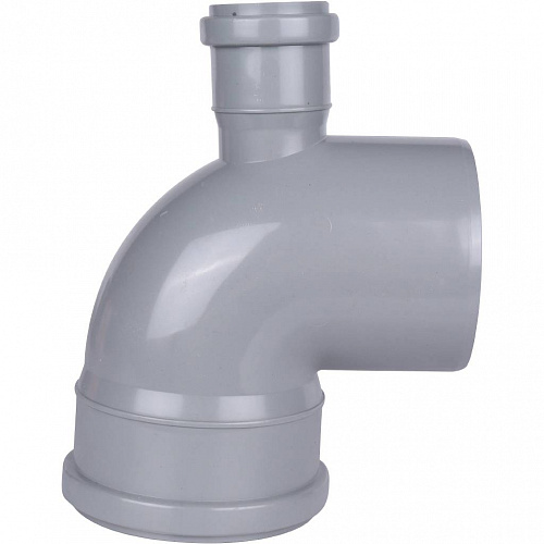 ПВХ Отвод SINIKON с фронт. патрубком 110 х 87', СТАНДАРТ