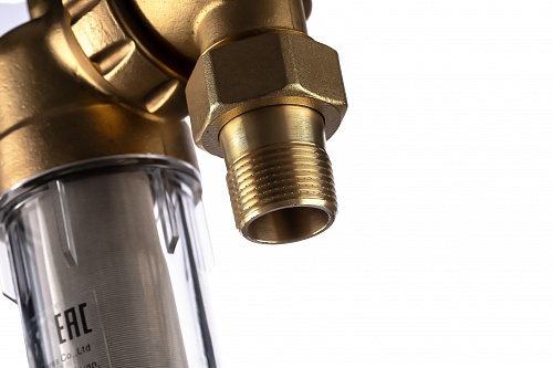 Фильтр промывной поворотный ГЕЙЗЕР БАСТИОН Ø60 без покрытия 3/4&amp;quot; АМ-АМ, 90 мкм, пластиковая колба