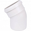 ПВХ Отвод канализационный SINIKON КОМФОРТ ПЛЮС белый Ø110х30°