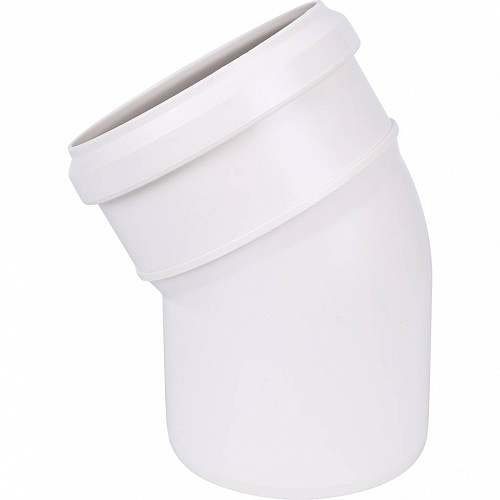 ПВХ Отвод канализационный SINIKON КОМФОРТ ПЛЮС белый Ø110х30°