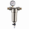 Фильтр промывной с манометром ГЕЙЗЕР БАСТИОН 122 Ø60 никель 1/2&amp;quot; АМ-АМ, 90 мкм, латунная колба