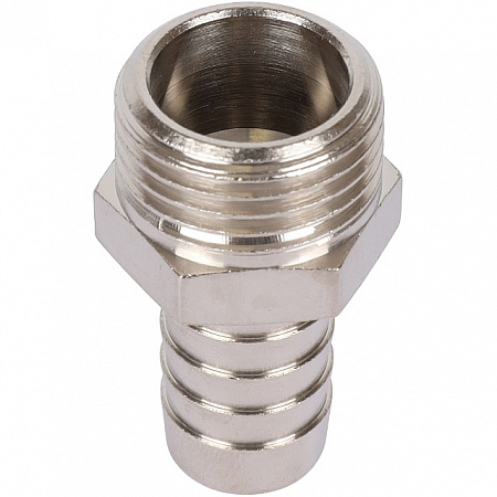 Штуцер резьбовой латунный STOUT никель 1/2&quot;x14мм Н