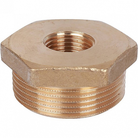 Футорка резьбовая латунная STOUT без покрытия 11/2&quot;x1/2&quot; ВН