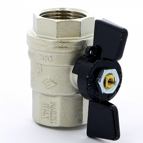 Кран шаровой BUGATTI OREGON 302 бабочка 3/4&amp;quot; ВВ, полнопроходной