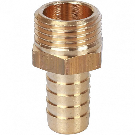 Штуцер резьбовой латунный STOUT без покрытия 1/2&quot;x14мм Н
