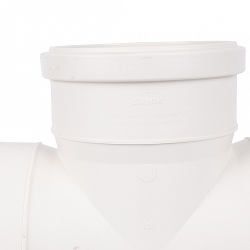 ПВХ Крестовина одноплоскостная SINIKON КОМФОРТ ПЛЮС белая Ø110х110х110х110х90°