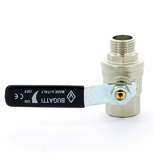 Кран шаровой BUGATTI OREGON 306 рукоятка стальная 1/2&amp;quot; ВН, полнопроходной