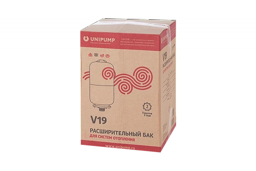 Расширительный бак для отопления UNIPUMP красный 19 л, 1&amp;quot; Н