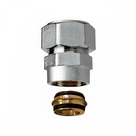 EK Переходник-муфта для медной трубы FAR Ø22х1.0-M24x19 ВН L=30 мм