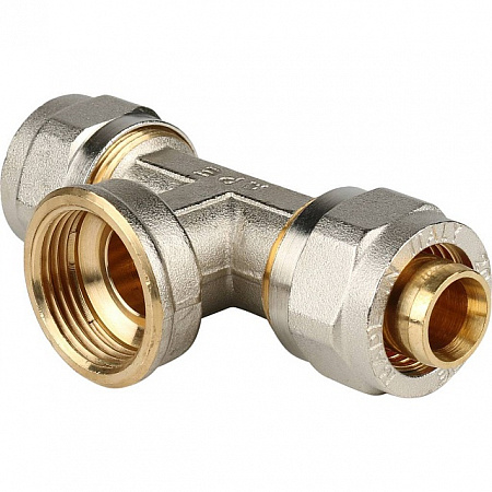 МЦ Тройник резьбовой цанга для металлопласта STOUT Ø20х3/4&quot;х20 В