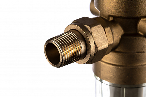 Фильтр промывной с редуктором ГЕЙЗЕР БАСТИОН Ø52,5 без покрытия 1/2&amp;quot; АМ-АМ, 90 мкм, пластиковая колб