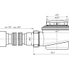 Сифон для душевого поддона с гофрой АНИПЛАСТ E415C 11/2&amp;quot;х50*60 с гибкой трубой 375*40/50 хром