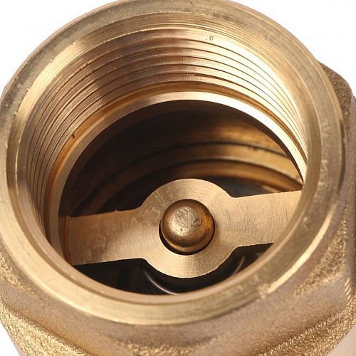 Обратный клапан пружинный, латунный STOUT (с металлическим седлом) 1&amp;quot; ВВ