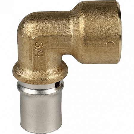 МП Угол резьбовой пресс для металлопласта STOUT Ø20х3/4&quot; В