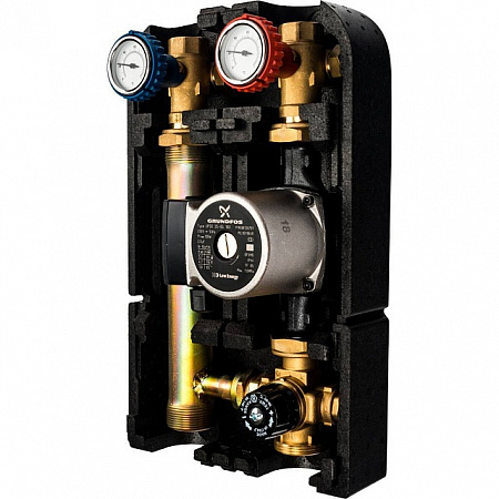 ГБМ Насосная группа STOUT с термостатическим смесителем, с насосом GRUNDFOS UPSO25-65 DN25 (1&quot;)