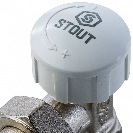 Клапан термостатический угловой STOUT 1/2&quot;
