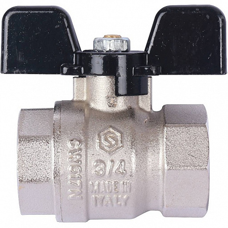Кран шаровой STOUT бабочка 3/4&quot; ВВ, стандартный проход