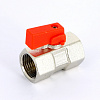 Кран шаровой мини UNI-FITT 1/2&amp;quot; ВВ флажок красный металл