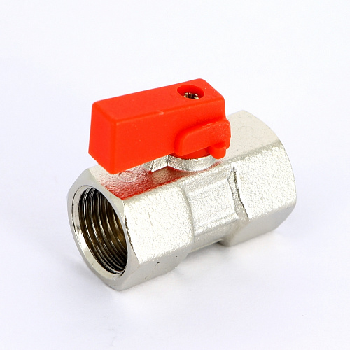 Кран шаровой мини UNI-FITT 1/2&amp;quot; ВВ флажок красный металл