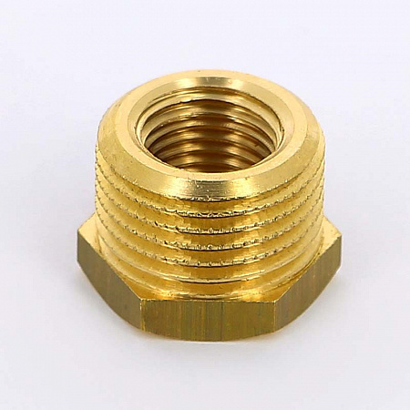Футорка резьбовая латунная UNI-FITT без покрытия 1/2&quot;х3/8&quot; ВН