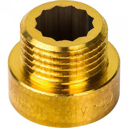 Удлинитель резьбовой латунный STOUT без покрытия 1/2&quot;x10мм ВН