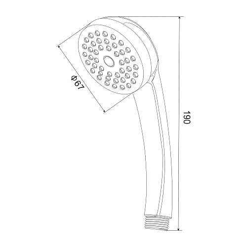 Лейка для душа OLIVE'S D121 хром, уп. 20 шт.