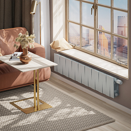 Радиатор биметаллический ROYAL THERMO PIANOFORTE SILVER SATIN VDR 200x18 секций (НС-1346028)