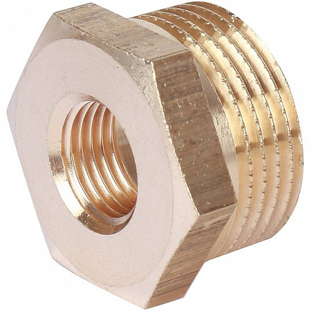 Футорка резьбовая латунная STOUT без покрытия 3/4&quot;x1/4&quot; ВН