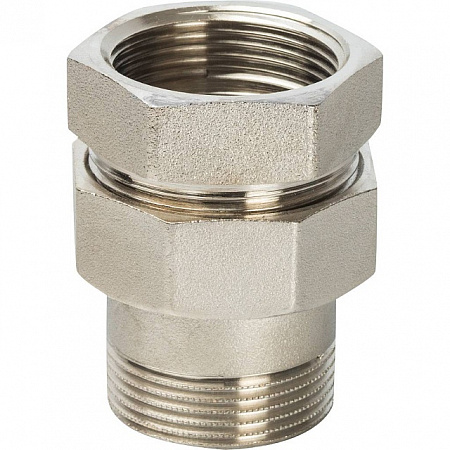 Американка ПРЯМАЯ резьбовая латунная (с прокладкой o-ring) STOUT никель 11/2&quot; ВН