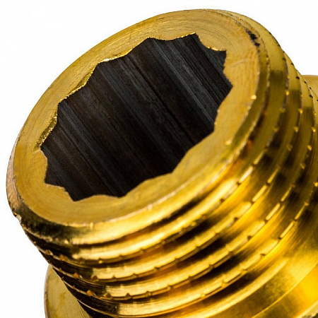 Удлинитель резьбовой латунный STOUT без покрытия 1/2&quot;х15мм ВН