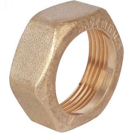 Штуцер с накидной гайкой резьбовой латунный STOUT без покрытия 1/2&quot;х3/4&quot; Н