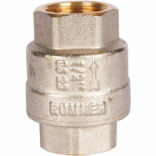 Обратный клапан пружинный муфтовый с пластиковым седлом 1/2&amp;quot;  ROMMER