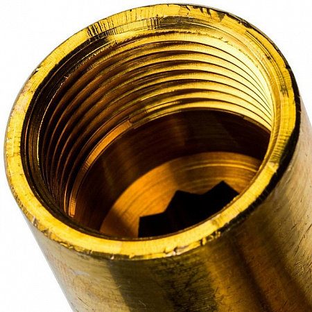 Удлинитель резьбовой латунный STOUT без покрытия 3/4&quot;x30мм ВН