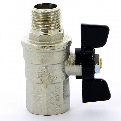 Кран шаровой BUGATTI NEVADA 407 бабочка 1/2&amp;quot; ВН, полнопроходной