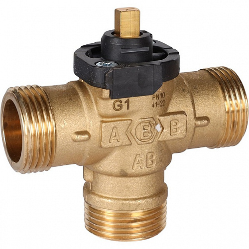 Клапан трехходовой зональный STOUT сервопривод 230V, с кабелем 1м,, НР 1&amp;quot;