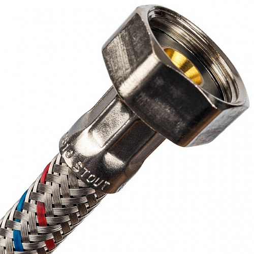 Гибкая подводка для воды STOUT нерж.сталь 1/2&amp;quot;х3/8&amp;quot;-40 см гайка-штуцер