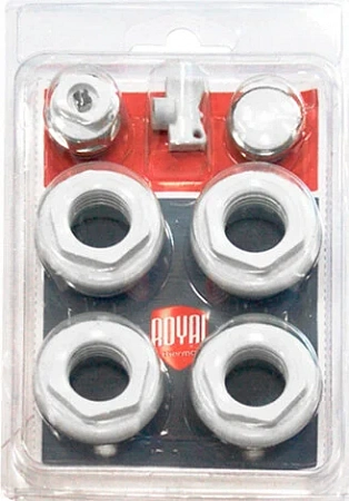 Комплект для монтажа радиаторов ROYAL THERMO 3/4&quot; без кронштейнов, белый (НС-1156779)