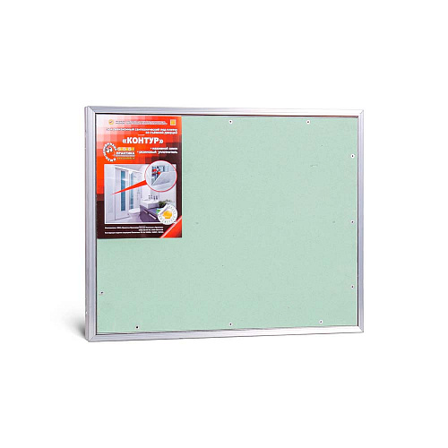 Люк потайной АЛЮМИНИЕВЫЙ со съемной дверцей (НАЖИМНОЙ) ПРАКТИКА &amp;quot;КОНТУР&amp;quot; КР 50х40