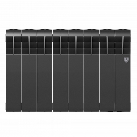 Радиатор биметаллический ROYAL THERMO BILINER NOIR SABLE 350x8 секций, черный (НС-1197125)