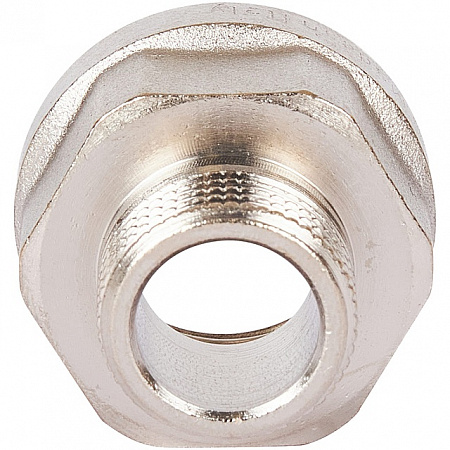 Переход под ключ резьбовой латунный STOUT никель 1/2&quot;х3/8&quot; ВН